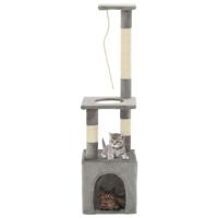 VidaXL Kattenkrabpaal met sisal krabpalen 109 cm grijs