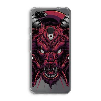 Hell Hound and Serpents: Google Pixel 3a Transparant Hoesje