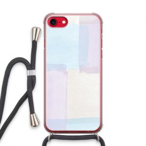 Square pastel: iPhone SE 2020 Transparant Hoesje met koord