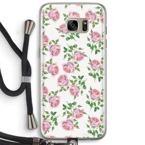 Kleine roosjes: Samsung Galaxy S7 Edge Transparant Hoesje met koord