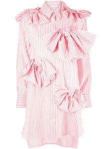 Viktor & Rolf robe-chemise Bow-Terfly à rayures - Rose