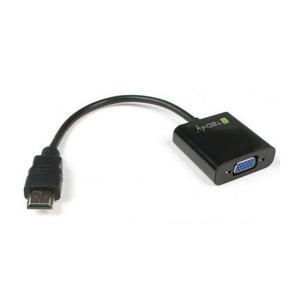 Techly IDATA HDMI-VGA2 HDMI VGA (D-Sub) Zwart video kabel adapter