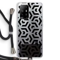 Crazy pattern: Oppo A95 5G Transparant Hoesje met koord