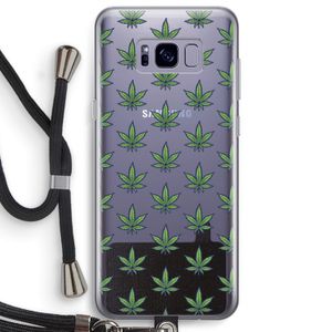 Weed: Samsung Galaxy S8 Plus Transparant Hoesje met koord