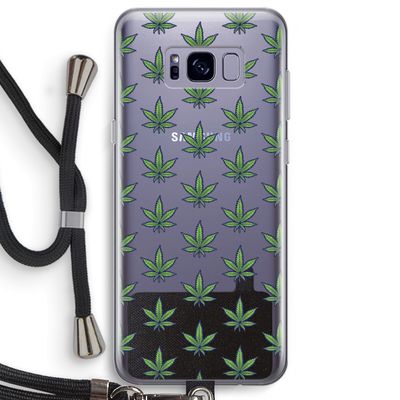 Weed: Samsung Galaxy S8 Plus Transparant Hoesje met koord