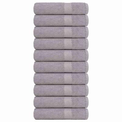 VidaXL Badhanddoeken 10 st 100x150cm 360 g/m² 100% katoen grijs