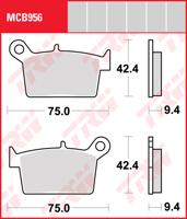 TRW Remblokken, en remschoenen voor de moto, MCB956