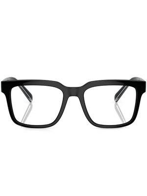 Dolce & Gabbana Eyewear lunettes de vue à logo imprimé - Noir