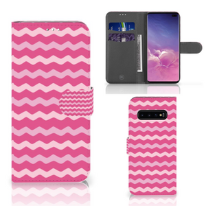 Samsung Galaxy S10 Plus Telefoon Hoesje Waves Pink