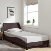 Bedframe "Dover" 90x200 cm stof donkerbruin