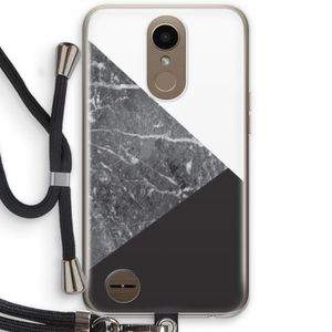 Combinatie marmer: LG K10 (2017) Transparant Hoesje met koord