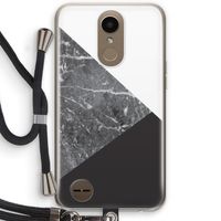 Combinatie marmer: LG K10 (2017) Transparant Hoesje met koord