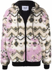 MSGM veste à motif géométrique - Blanc