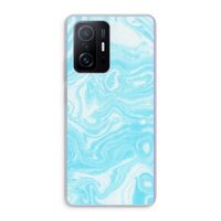 Waterverf blauw: Xiaomi 11T Transparant Hoesje