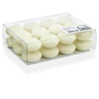 Drijfkaarsen - 24x - creme wit - 4,5 cm - 4 branduren