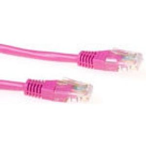 ACT Roze 1,5 meter U/UTP CAT6 patchkabel met RJ45 connectoren