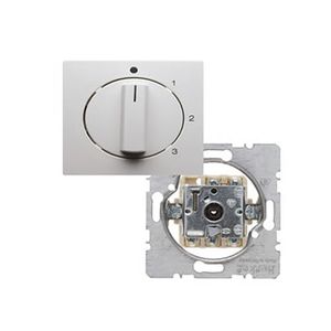 Ventilatorschakelaar met draaiknop 0-1-2-3 edelstaal