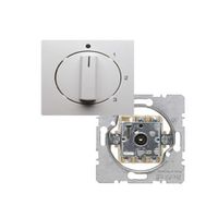 Ventilatorschakelaar met draaiknop 0-1-2-3 edelstaal