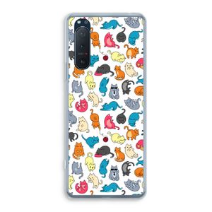 Kleurrijke katten: Sony Xperia 5 II Transparant Hoesje