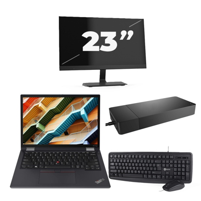 Lenovo ThinkPad X13 Yoga Gen 2 - Intel Core i5-11e Generatie - 13 inch - 16GB RAM - 256GB SSD - Windows 11 Home + 1x 23 inch Monitor Lenovo ThinkPad X13 Yoga Gen 2 - Intel Core i5-11e Generatie - 13 inch - 16GB RAM - 256GB SSD - Windows 11 Home + 1x 23 inch Monitor