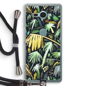 Tropical Palms Dark: Sony Xperia XZ2 Compact Transparant Hoesje met koord