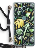 Tropical Palms Dark: Sony Xperia XZ2 Compact Transparant Hoesje met koord - thumbnail