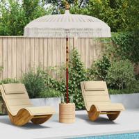 Parasol Crème (185-195) x 250 cm Katoen en massief hout