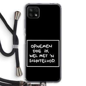 Schotelvod: Samsung Galaxy A22 5G Transparant Hoesje met koord