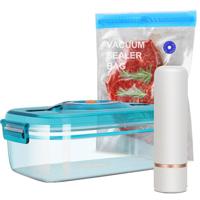 Aigi Brino USB Oplaadbare Vacuümsealer Set - Elektrische Vacuümpomp - Wit