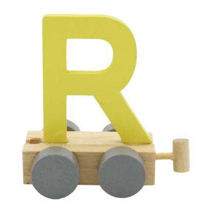 JeP kids houten treinletter R-geel