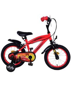 Disney kinderfiets jongens 14 inch rood twee handremmen