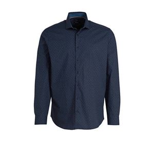 C&A Canda regular fit overhemd met all over print donkerblauw