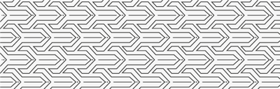 Wit vinyl tapijt met zwart geometrisch patroon