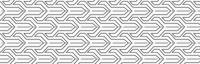 Wit vinyl tapijt met zwart geometrisch patroon
