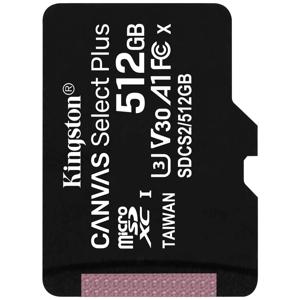 Kingston Technology 512GB micSDXC Canvas Select Plus 100R A1 C10 enkel pakket zonder ADP