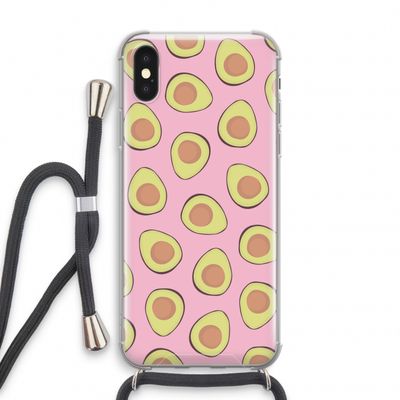 Dancing avocados: iPhone X Transparant Hoesje met koord