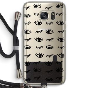 Eye pattern #2: Samsung Galaxy S7 Transparant Hoesje met koord