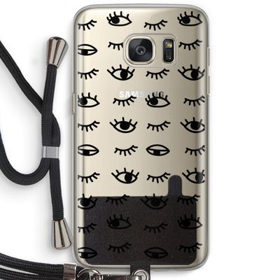 Eye pattern #2: Samsung Galaxy S7 Transparant Hoesje met koord