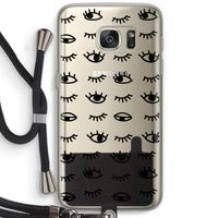 Eye pattern #2: Samsung Galaxy S7 Transparant Hoesje met koord