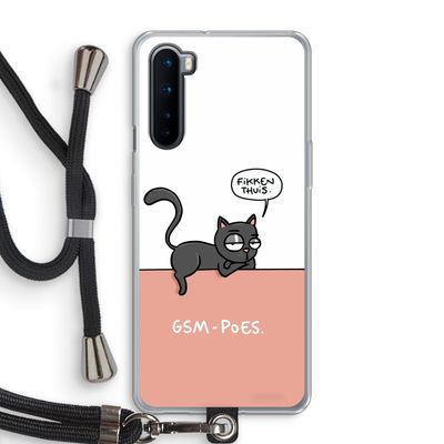 GSM poes: OnePlus Nord Transparant Hoesje met koord