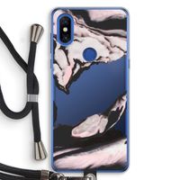 Roze stroom: Xiaomi Mi Mix 3 Transparant Hoesje met koord