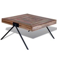 Salontafel met V-vormige poten gerecycled teakhout