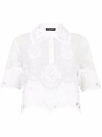 Dolce & Gabbana polo à broderies - Blanc