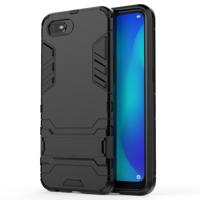 Voor OPPO A1k/Realme C2 schokbestendige PC + TPU beschermhoes met onzichtbare houder (zwart)