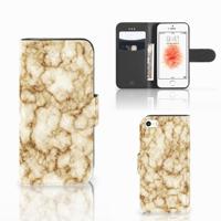 Apple iPhone 5 | 5s | SE | Bookcase | Marmer Goud