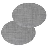 Set van 4x stuks placemats Maoli taupe kunststof 48 x 35 cm - Placemats