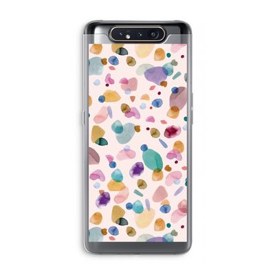 Terrazzo Memphis Pink: Samsung Galaxy A80 Transparant Hoesje