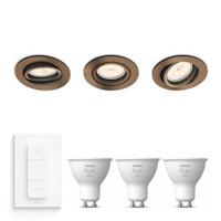 Philips Donegal Inbouwspots - Hue White & Dimmer - Koper