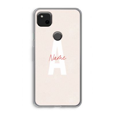 Strawberry Milkshake: Google Pixel 4a Transparant Hoesje