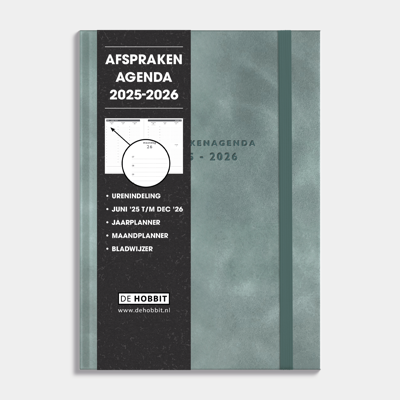 A5 Afsprakenagenda 2025 - 2026 Suede Look